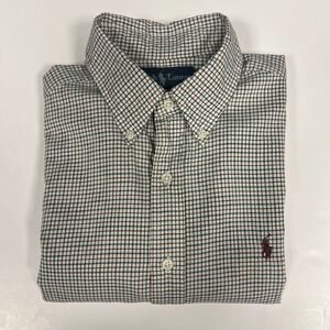 Ralph Lauren Classic Fit Button Down Shirt Checkered Plaid Long Sleeve M